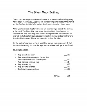 The Giver Map- Setting - DOC by hcj