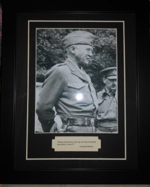 General George Patton World War 2 Famous Quote and Photo Matted and