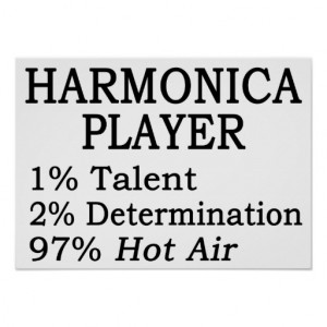 Harmonica Player Hot Air Poster