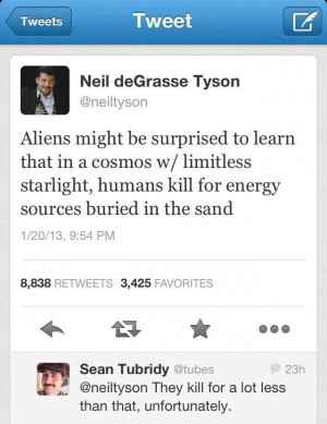 Solar energy. Not fossil fuels. - Mr. deGrasse Tyson proves once again ...