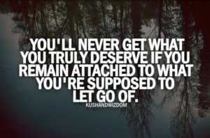 So let go of it