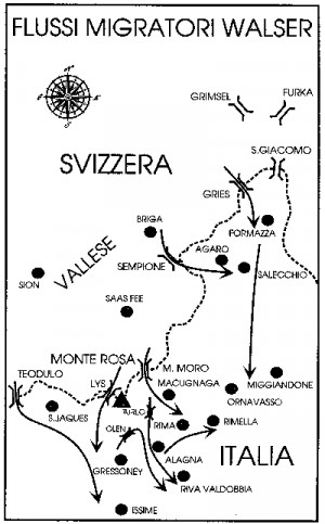 Emigrazione WALSER in nord Italia.