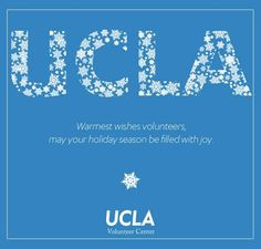 The UCLA Volunteer center created this image of 'UCLA' styled out of ...