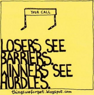 ... you see obstacles ahead? Walk away or overcome it? #barriers #hurdles