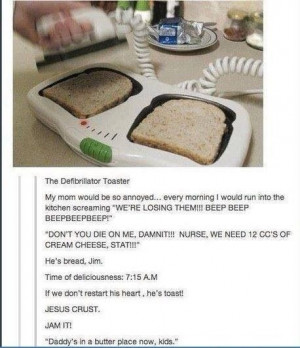Defibrillator toaster!