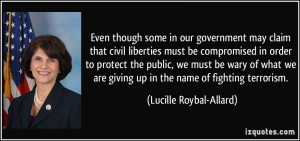 Even though some in our government may claim that civil liberties must ...