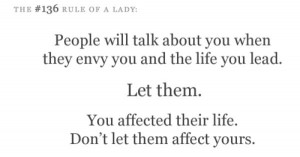 Rules for being a lady … When people talk behind your back quote…