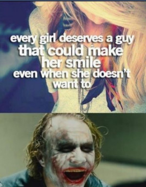 Inspirational quote and Joker. It was a good quote. Till the joker ...