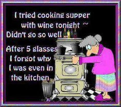 cooking with wine... More