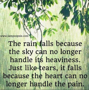 Rain quote via www.IamPoopsie.com