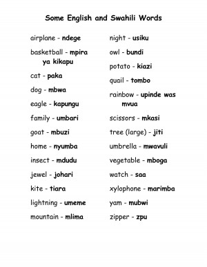 swahili words a to z by cuiliqing