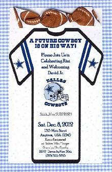 Dallas Cowboys Baby Shower Invitations