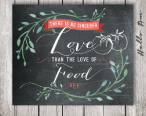 pr int - inspirational quote - kitchen typography poster - chalkboard ...