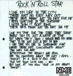 lyrics for ‘rock’n’roll star’, taken from noel gallagher’s ...