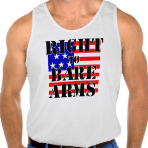RIGHT TO BARE ARMS T SHIRT