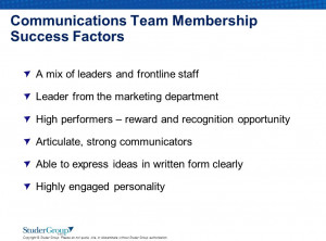 Copyright © Studer Group. Please do not quote, cite, or disseminate ...