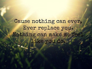 Nothing can ever replace you