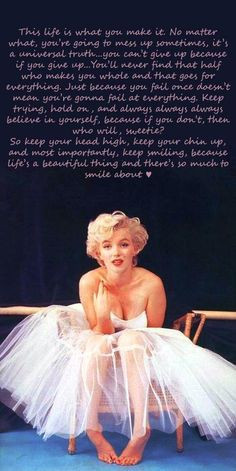 Marilyn Monroe'S, Marilyn Monroe Quotes, So True, Beauty Things, Chin ...