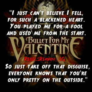 Bullet For My Valentine-Pretty On The Outside lyrics