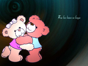 Love wallpaper of two bears