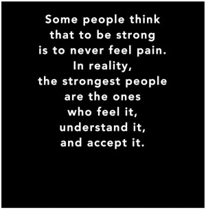 strength through pain, I think from A christian stand point, not all ...