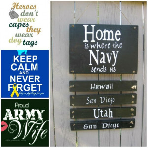 Pinterest screen grab of military quotes shared images