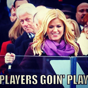 bill clinton, kelly clarkson, players going to play