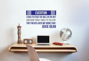 ... League Everton Everton 'Ball In The Net' Dixie Dean Quote Wall Sticker
