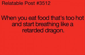 funny quotes, eating hot food