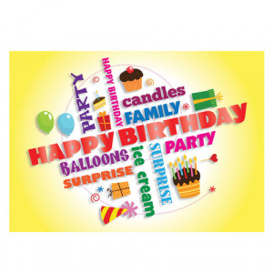 Home > Happy Birthday Yellow Greeting Card