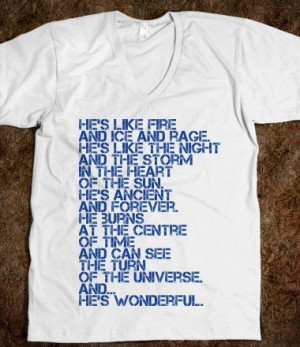 Doctor Who tshirt with quote from Family of Blood