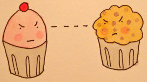 You can’t be sad when you’re holding a cupcake