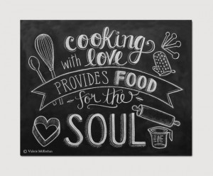 Kitchen Print - Chalkboard Art - Food Quote - Foodie Gift - Kitchen ...