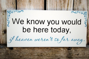 Wedding Signs In Loving Memory of Family
