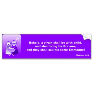 Retro Nativity, Bible Scripture Verse Car Bumper Sticker