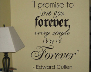 ... Love You Forever Twilight Quote decal sticker wall edward bella jacob