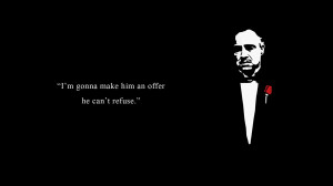 The Godfather Black Offer mafia movie movies wallpaper background
