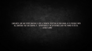 Loneliness Is a Chemical Reaction - Wallpaper by AedanClarke
