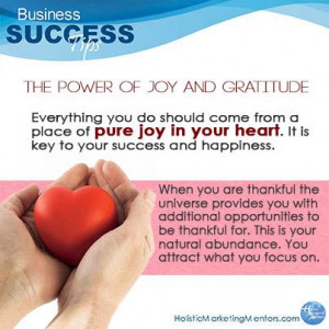 The Power of Joy and Gratitude