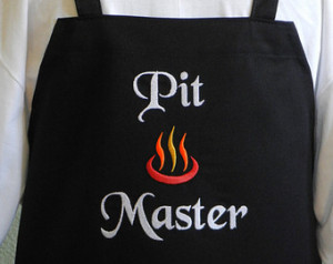 Pit Master Embroidered Apron, Mens Barbecue Aprons, Novelty Aprons ...