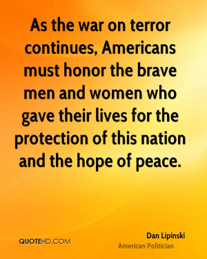 As the war on terror continues, Americans must honor the brave men and ...