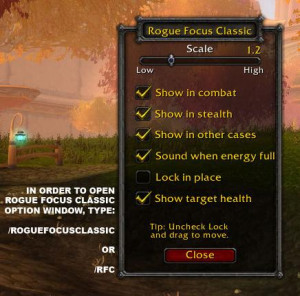 World of Warcraft Addon - Rogue Focus Classic screenshot 2