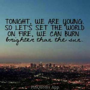We are young....