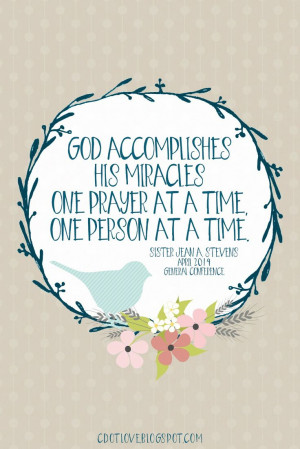 God accomplishes His miracles one prayer at a time, one person at a ...