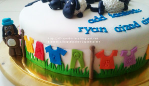 Pin Shaun The Sheep Birthday Cake D18cm Decorated With Fondant On ...