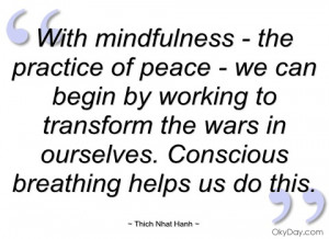 with mindfulness - the practice of peace - thich nhat hanh