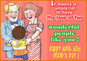 Happy Aunt And Uncle's Day...