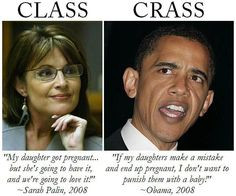 Class vs Crass: quotes by Sarah Palin & Barack Obama More