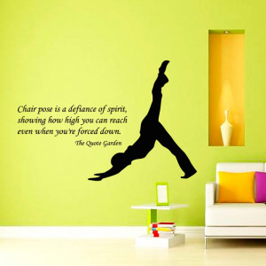 Quote Man Stretching Yoga Pose Gym Sport People Decal Vinyl Sticker ...
