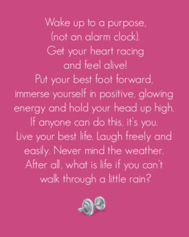 clock). Get your heart racing & feel alive! Put your best foot forward ...